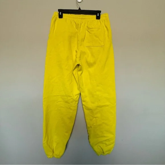 Sp5der Legacy Yellow Print Sweatpants Size Medium - Picture 3 of 5
